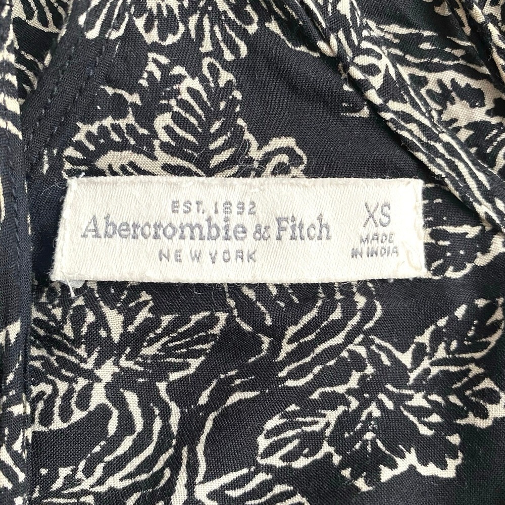ABERCROMBIE & FITCH Y2K Floral Print High Neck Racerback Midi Dress SZ XS Boho - Picture 7 of 10